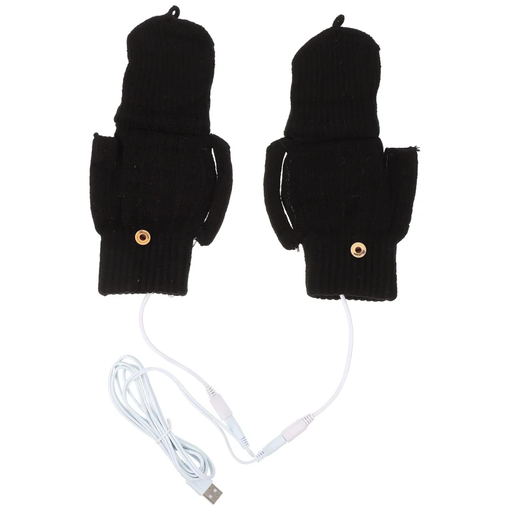 1 Set USB Heated Gloves Heated Gloves Women Men Heating Gloves Thermal Gloves