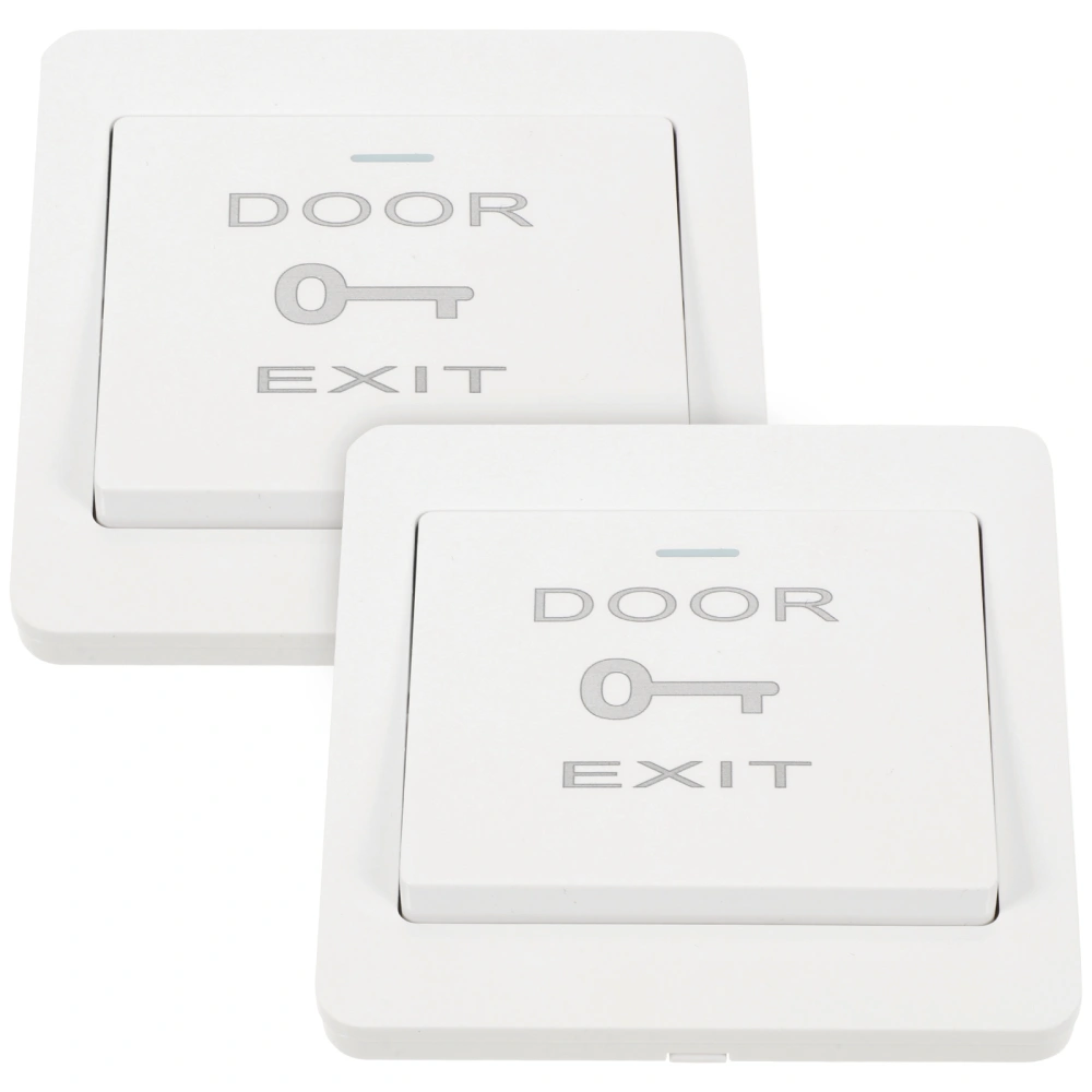 2pcs Push To Exit Button Doorbell Wall Plate Cover Door Access Cover Protector