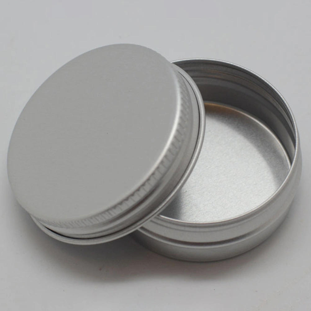 50ML Aluminium Specimen Box with Thread Travel Bottles Cosmetic Container Empty Cream Jar Pot with Lid for Makeup Pomade