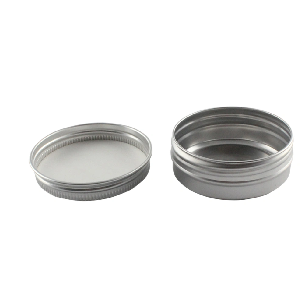 50ML Aluminium Specimen Box with Thread Travel Bottles Cosmetic Container Empty Cream Jar Pot with Lid for Makeup Pomade
