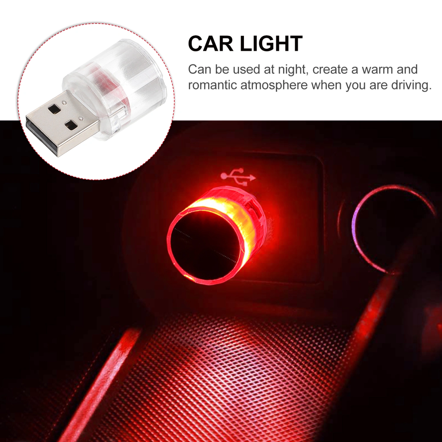 Car Light USB Powered Ambient Lighting Vehicle Light For Vehicle Laptop Bedroom