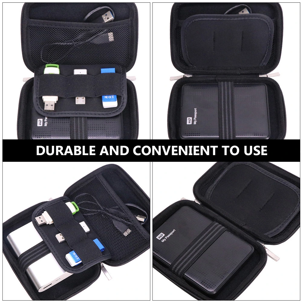 Portable External Hard Drive Bag Hard EVA Cable Organizer Accessories Case