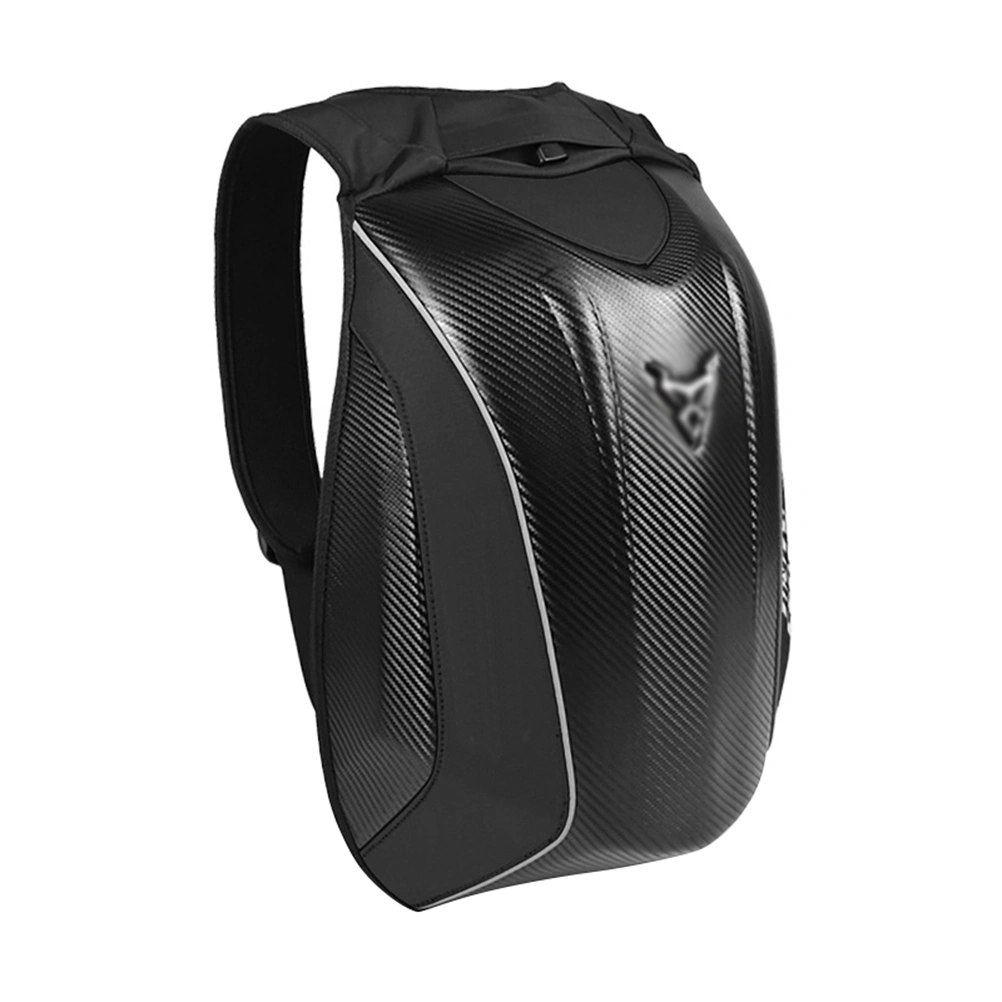 Carbon Fiber Motorcycle Backpack Riding Waterproof Bagpack Mens Travel Bag for Travel Riding Black