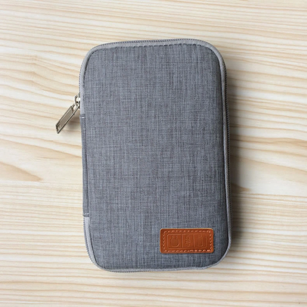 Multifunction Digital Accessories Storage Bag Electronics Protection Pouch Organizer for Phone USB Cable Earphone (Grey)