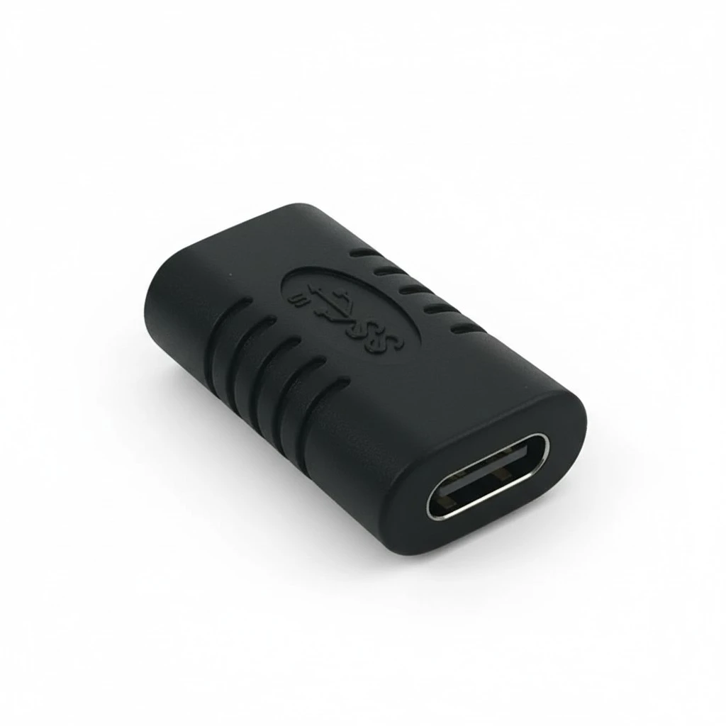 USB 3.1 Type-C Female to Female Adapter Conversion for Computer Cellphone TV Black