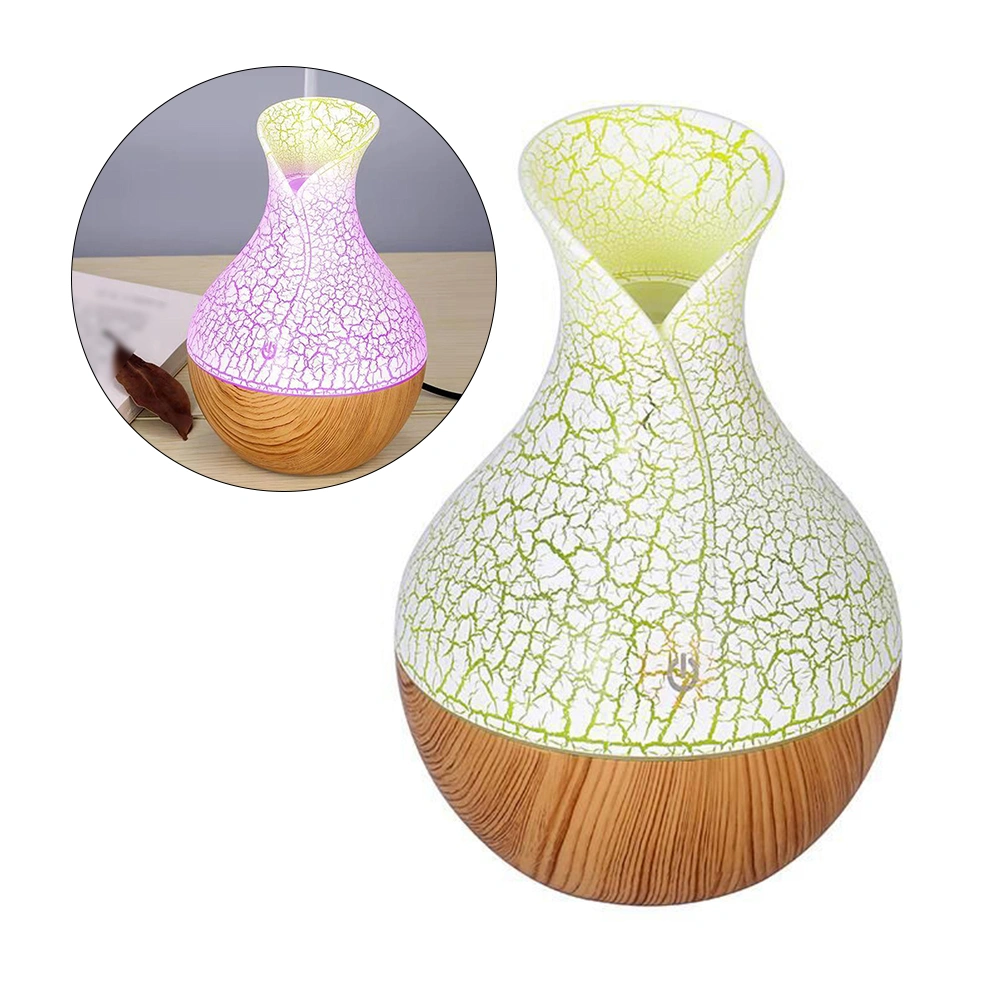 Ultrasonic Humidifier Crack Vase USB Diffuser Wood Grain Air Humidifier Car Airpurifier