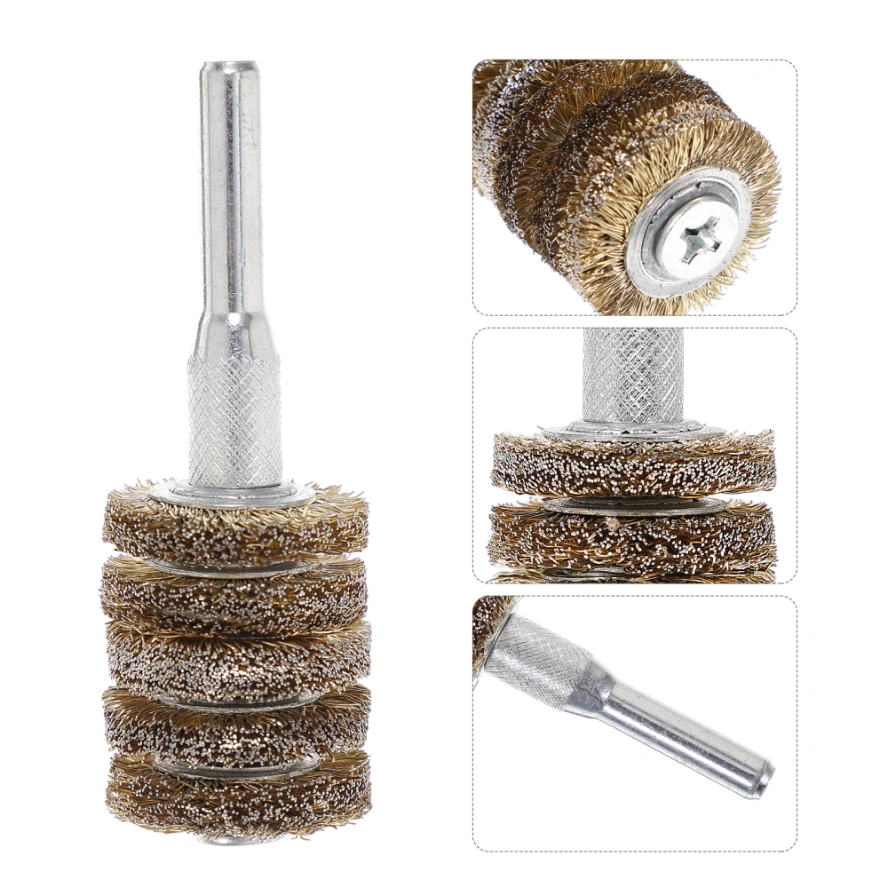 Wire Brush For Drill 5-layer Wire Brush Drill Attachment Rust Remover For Metal