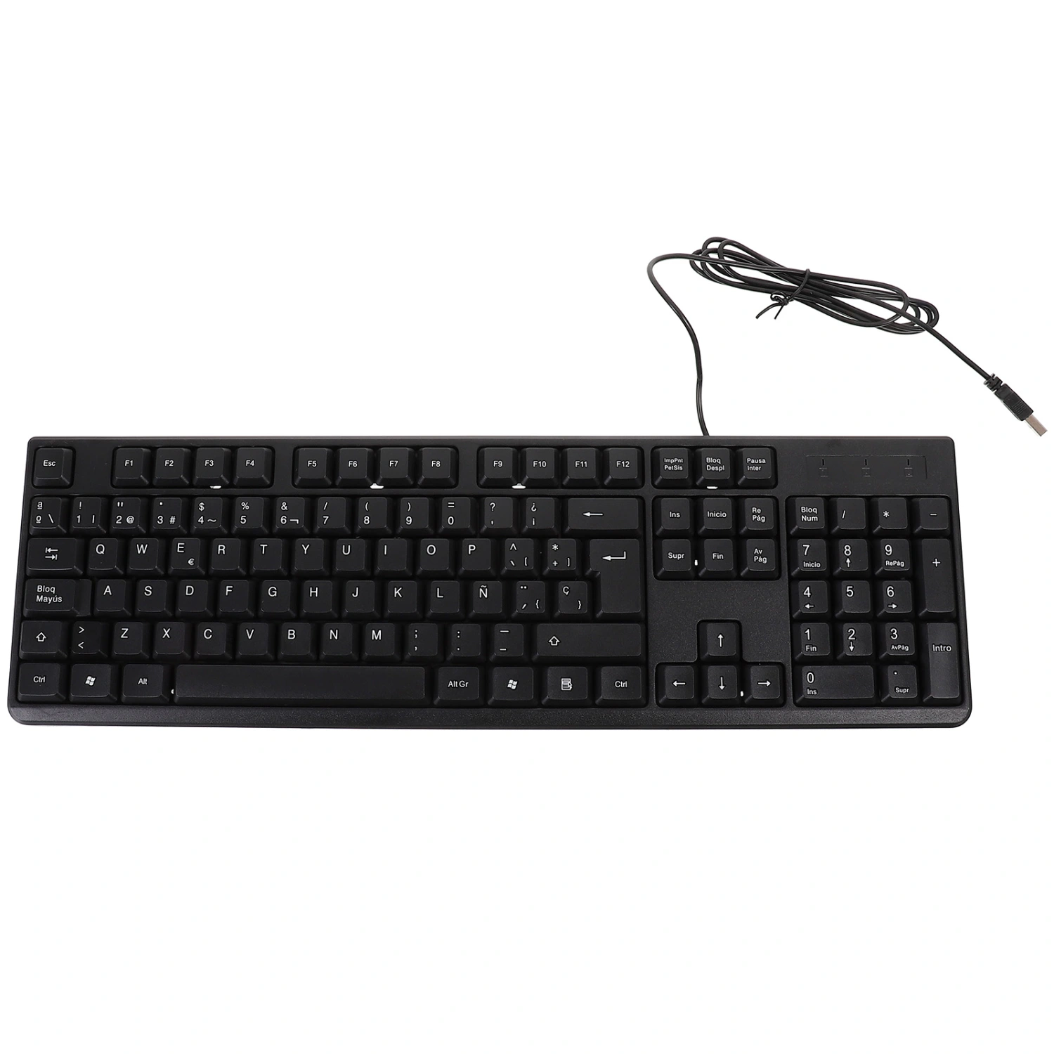 Wired Gaming Keyboard Spanish Letter USB Electronic Keyboard Office Supply