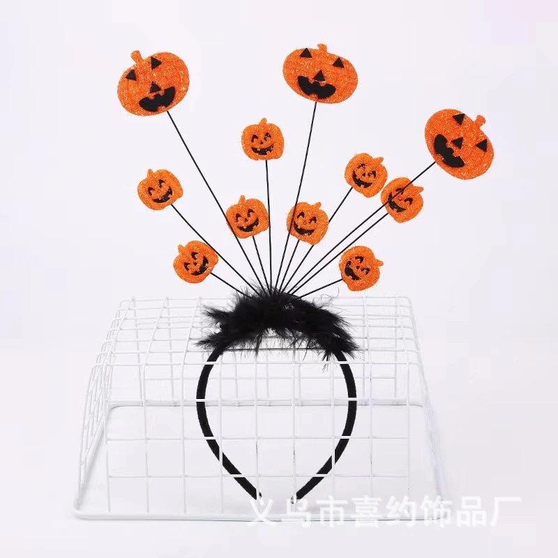 Halloween Pumpkin Hair Hoop Holiday Dress Up Supply Party Headwear Photo Prop