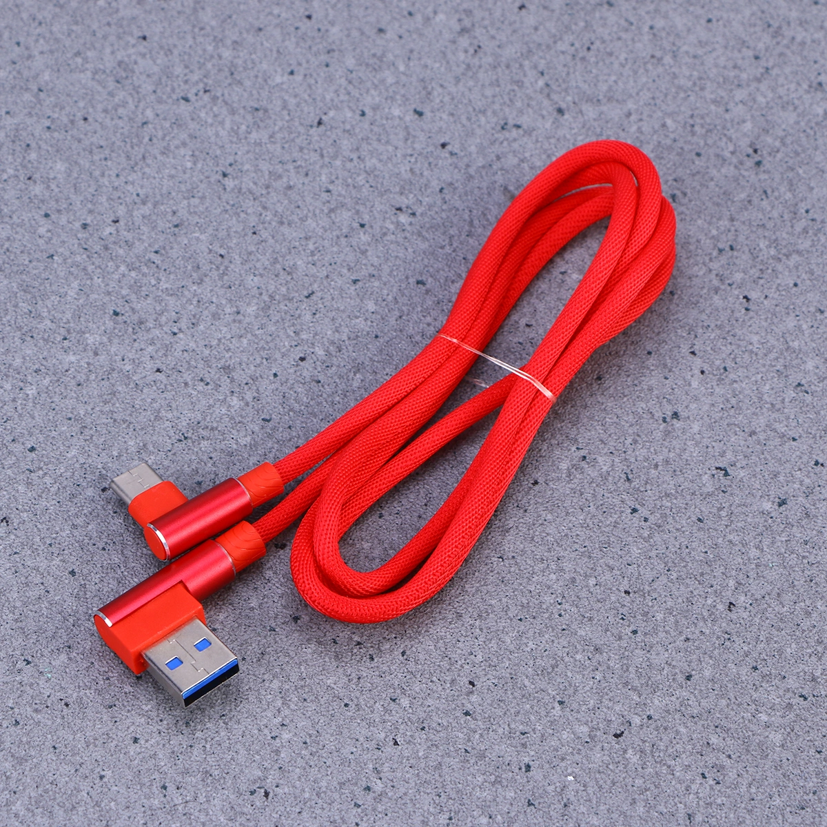 1M Right Angle USB Type C Cable Braided USB 2.4 A to 90 Degree USB-C Data Cable Charger Cord for Huawei P20/P20 Pro Mate 10 Galaxy S9/S8+ Note 8 LG V30 V20 G6 and More (Red)