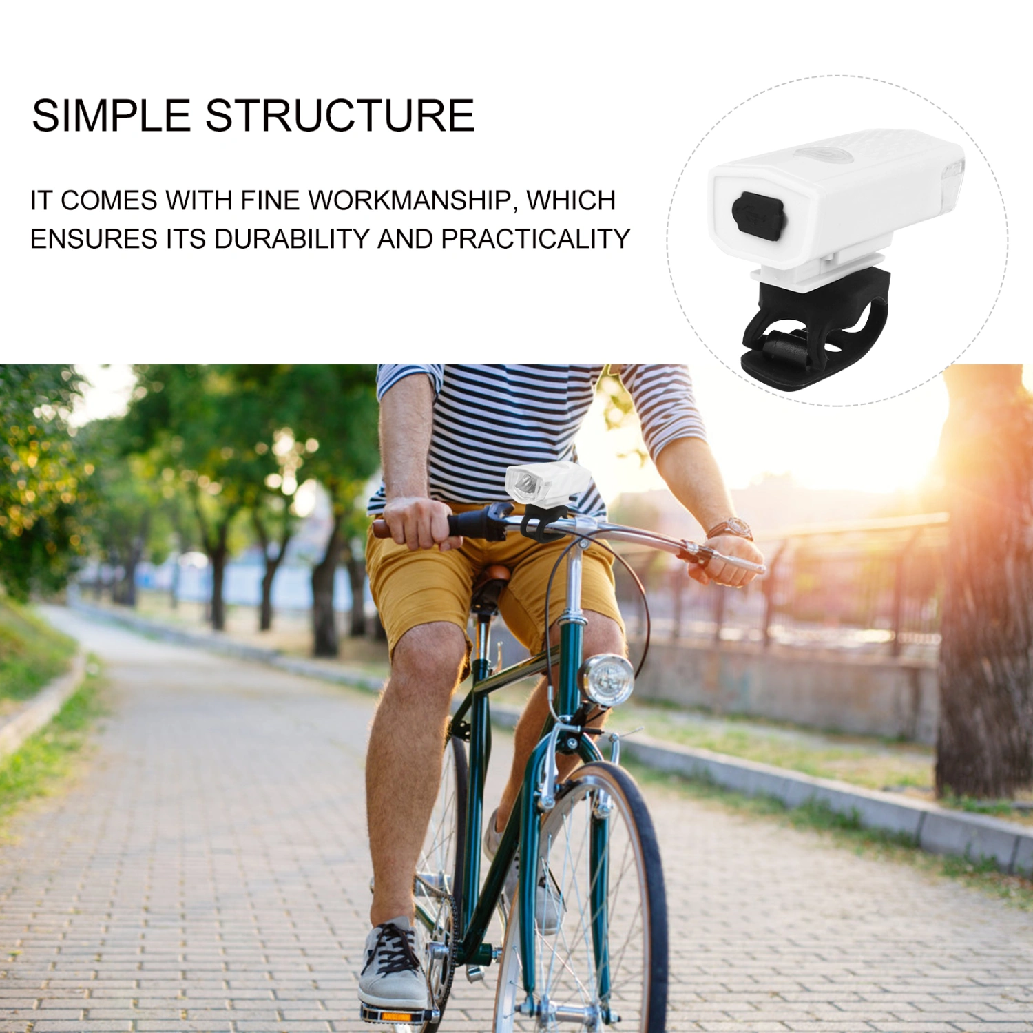 1 Set Indicator Lamp Light USB Bike Headlight Bike Headlamp Front Lamp