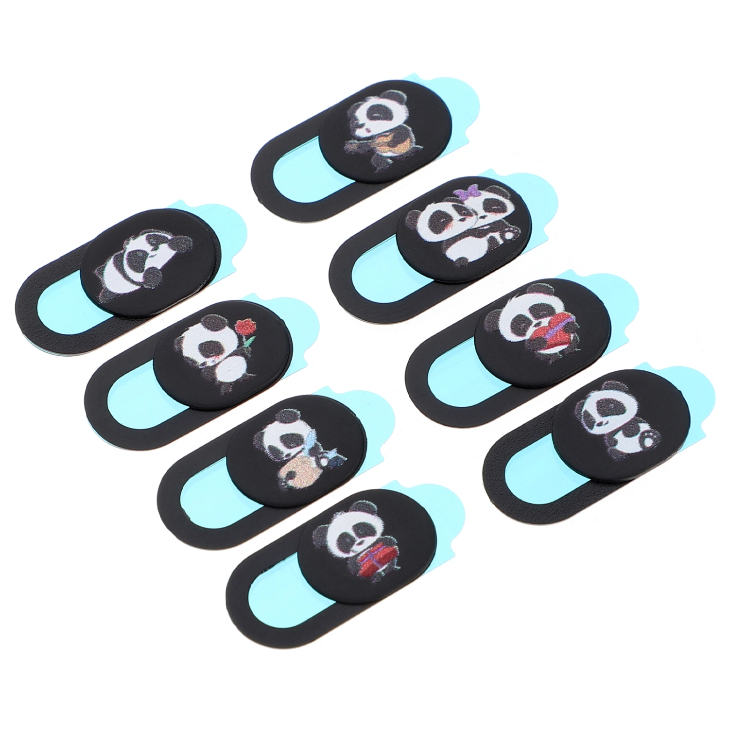 8Pcs Panda Pattern Webcam Slide Cover Web Camera Blocker Privacy Guard Protector