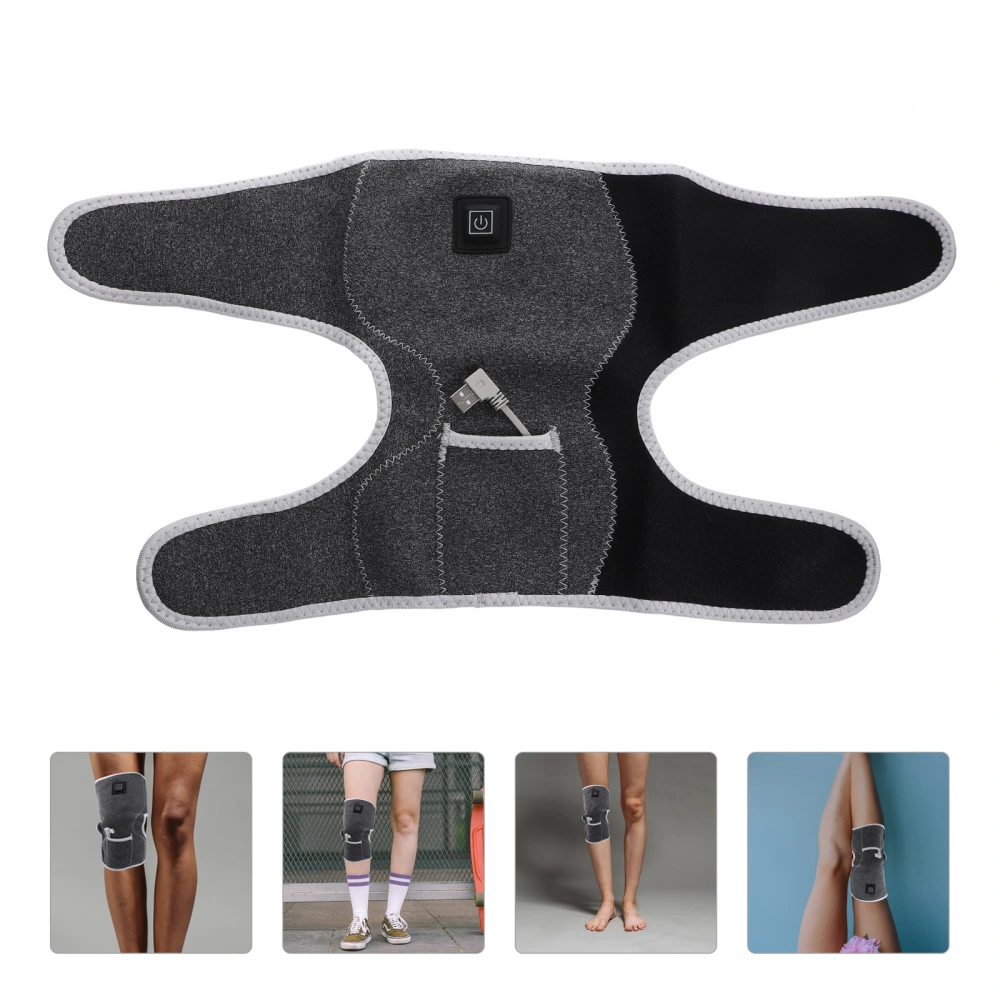 USB Knee Warmer Electric Heating Knee Sleeve Thermal Knee Pad Outdoor Knee Protector (Right)