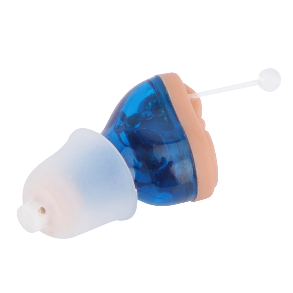 Invisible Adjustable Hearing Aid Sound Voice Amplifier Enhancer Mini In-Ear Left Ear (Blue)