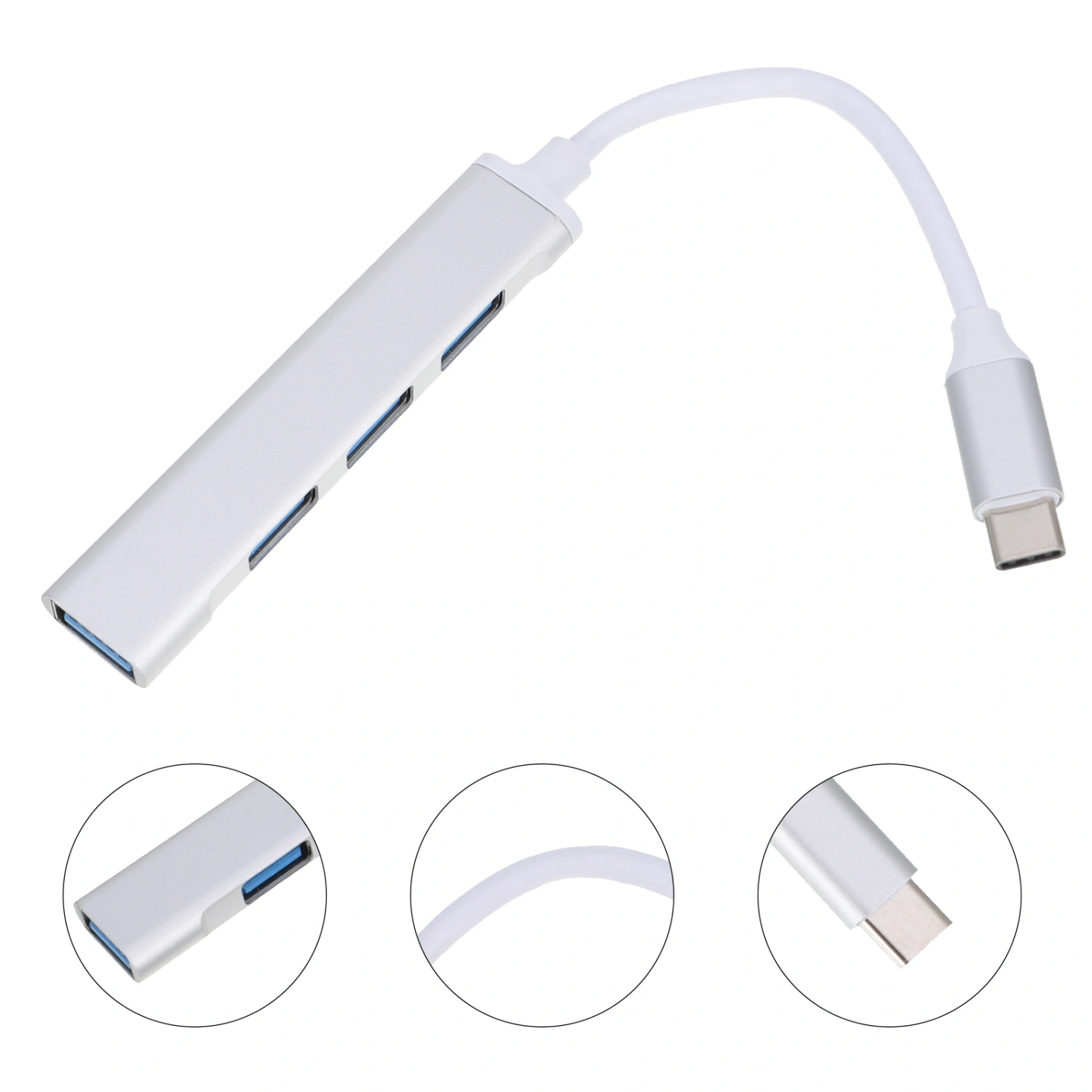 USB Type-C Hub Aluminum Alloy Multifunction Hub Multi-Port Laptop USB Hub