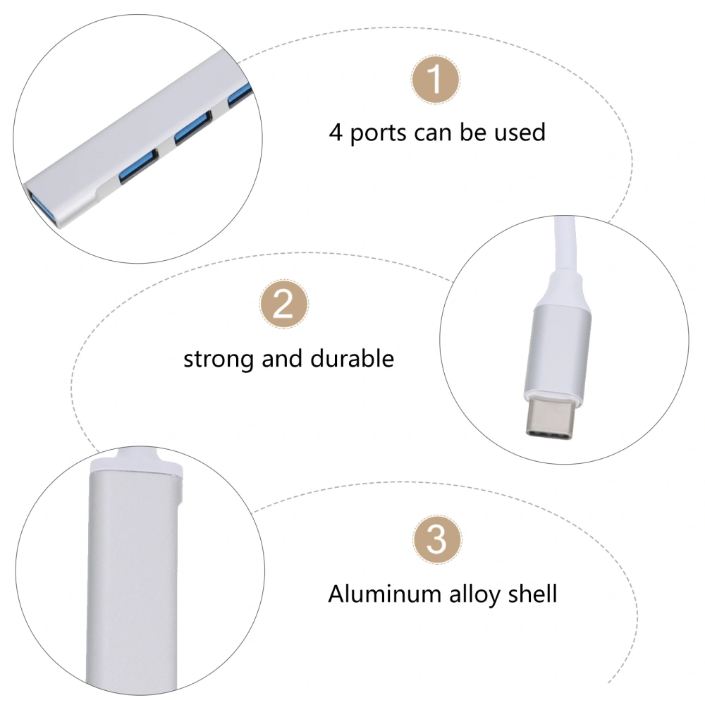 USB Type-C Hub Aluminum Alloy Multifunction Hub Multi-Port Laptop USB Hub