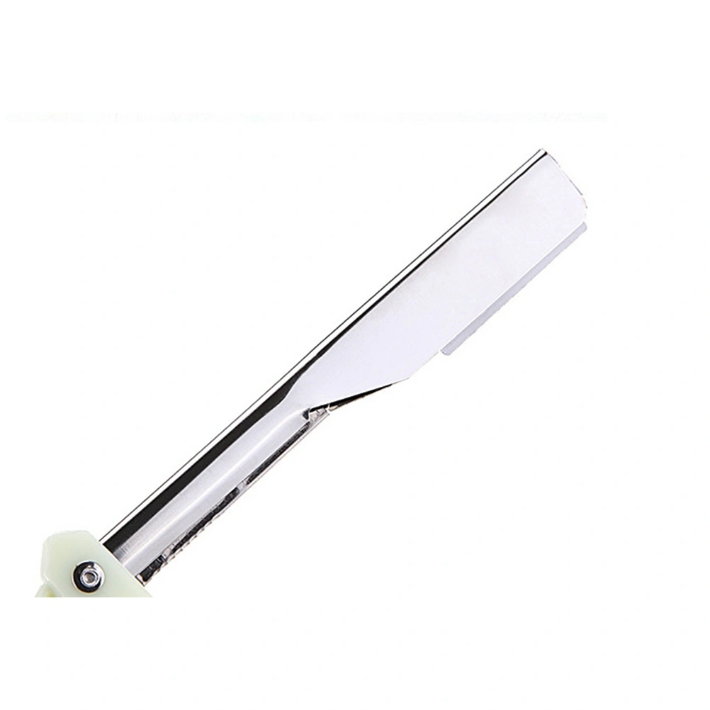 Chic Straight Barber Edge Stahlrasierer Herren Vintage Straight Edge Metall Haar Shaper Barber Rasierer ohne (Schwarz)
