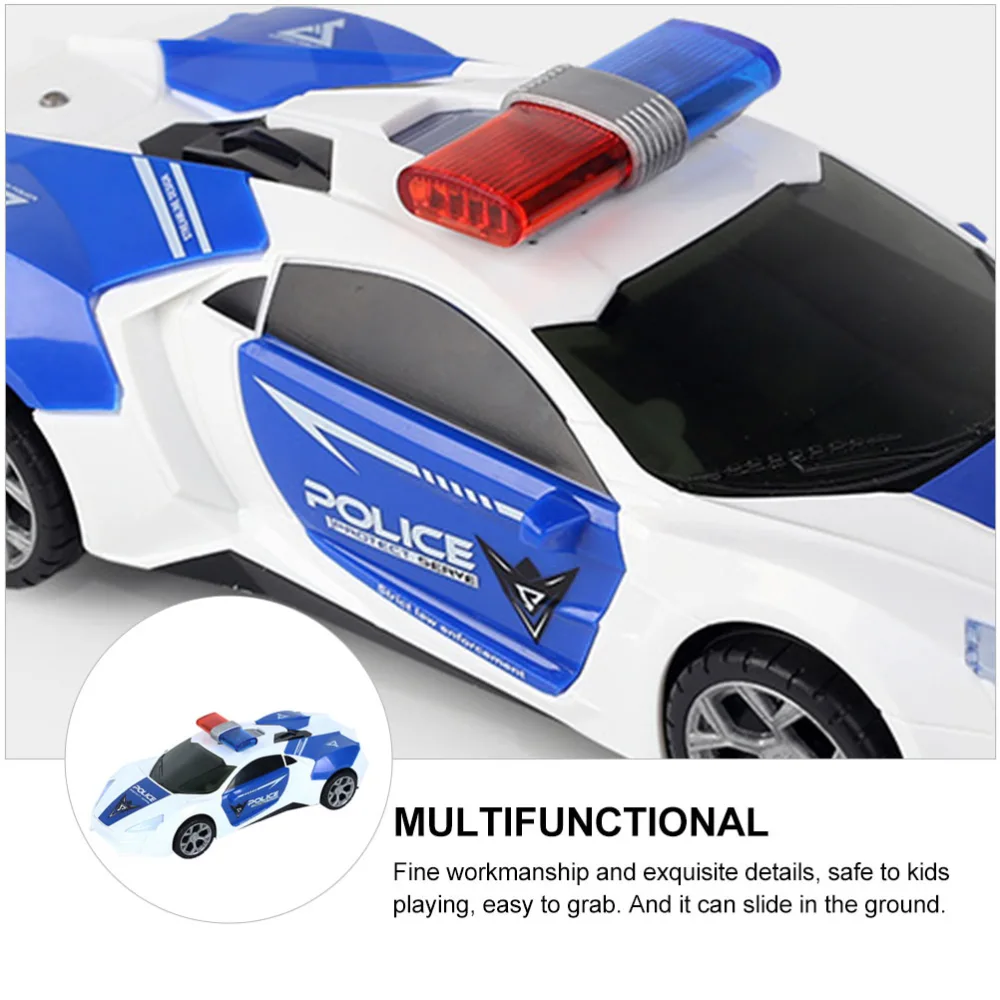 1pc Children Electric Police Car Model Toy Educational Toy (Without Battery)