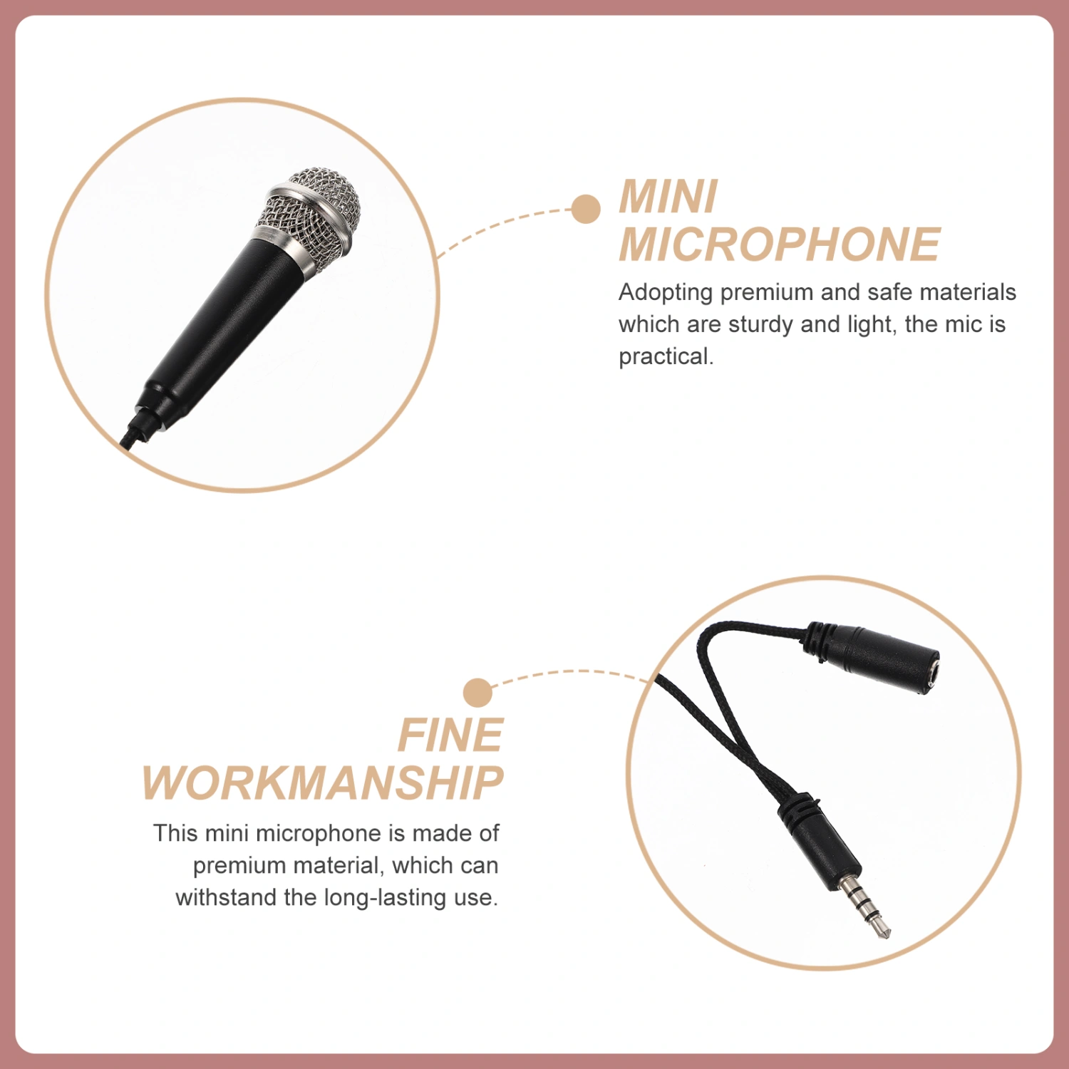 5pcs Mini Microphones Portable Vocal Tiny Microphones Phone Microphones
