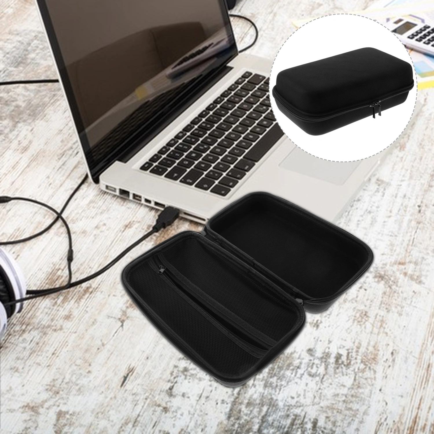 Portable Storage Bag Battery Storage Bag Portable Car Charger Bag Power Adapter Bag