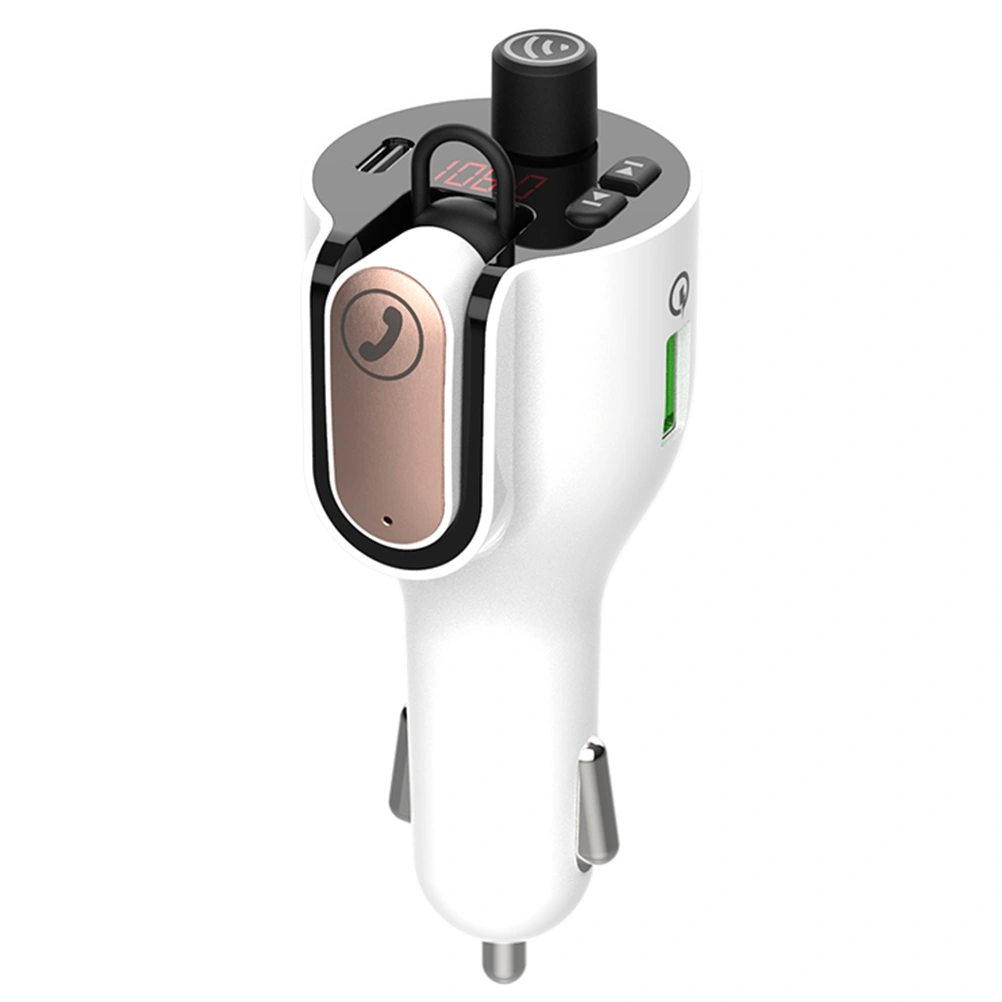 1PC Multifunctional Wireless Headphone USB Phone Charger Car Mounted Connect FM MP3 Player AUX Out Handsfree Car Kit