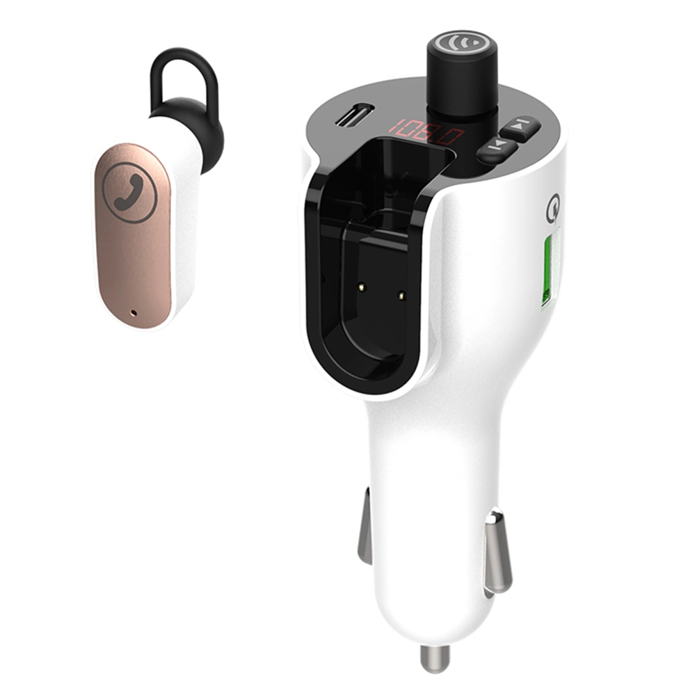 1PC Multifunctional Wireless Headphone USB Phone Charger Car Mounted Connect FM MP3 Player AUX Out Handsfree Car Kit