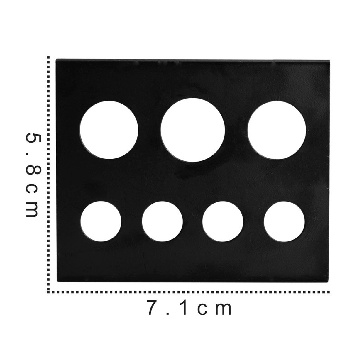 1pc 7 Holes Plastic Ink Cup Holder Stand Pigment Cup Rack Accessories (Black)