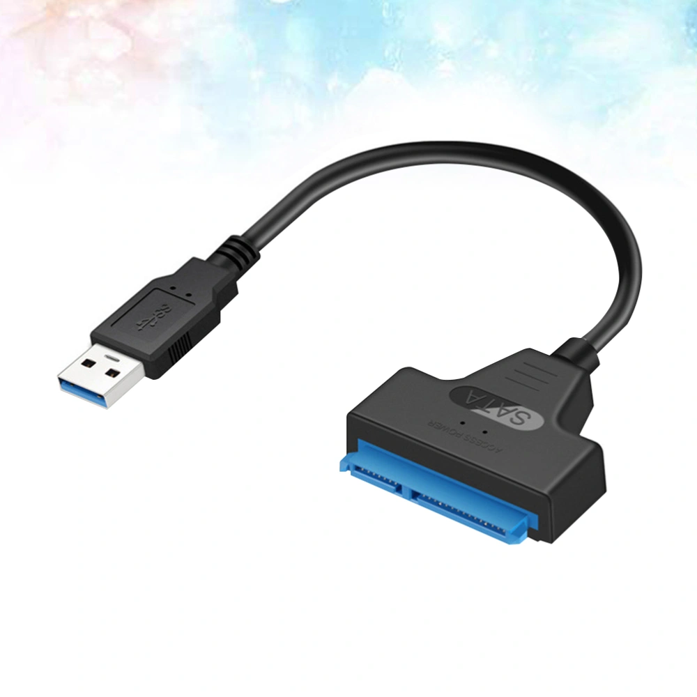 Hard Drive Data Cable USB3.0 to SATA Patch Cord Wire Serial Port Easy Drive Line (Black)