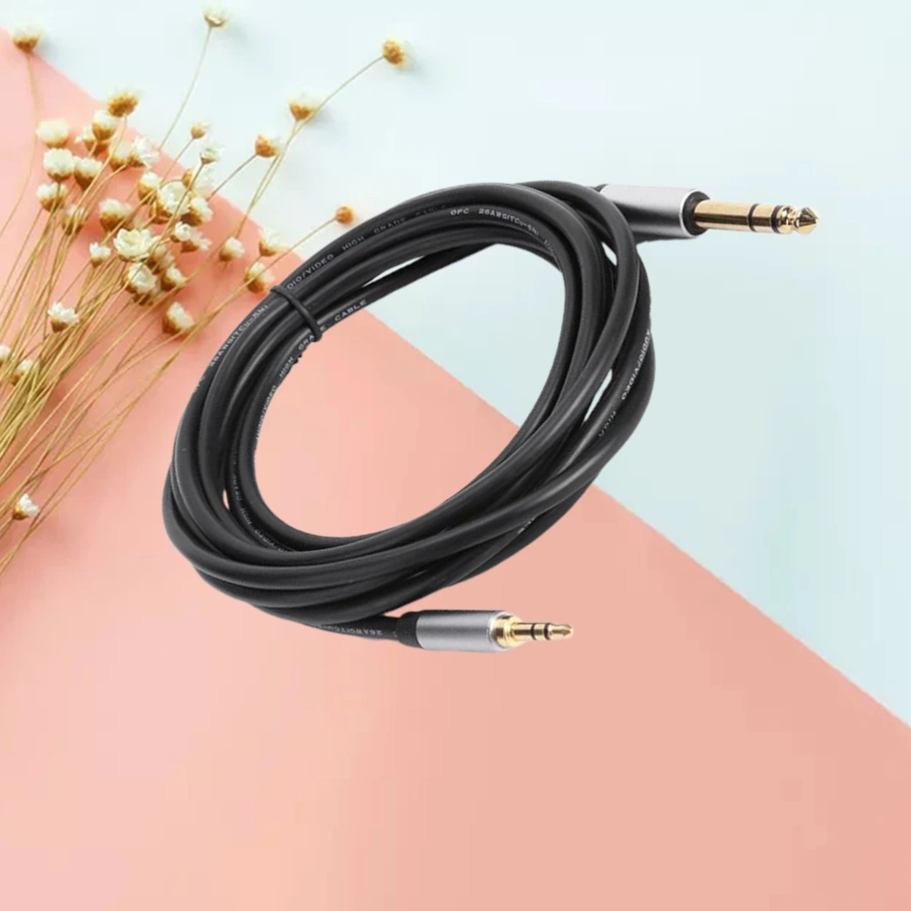 1m 3.5 to 6.5 Male to Male Sound Console Microphone Cable Audio Cable for Phone Computer