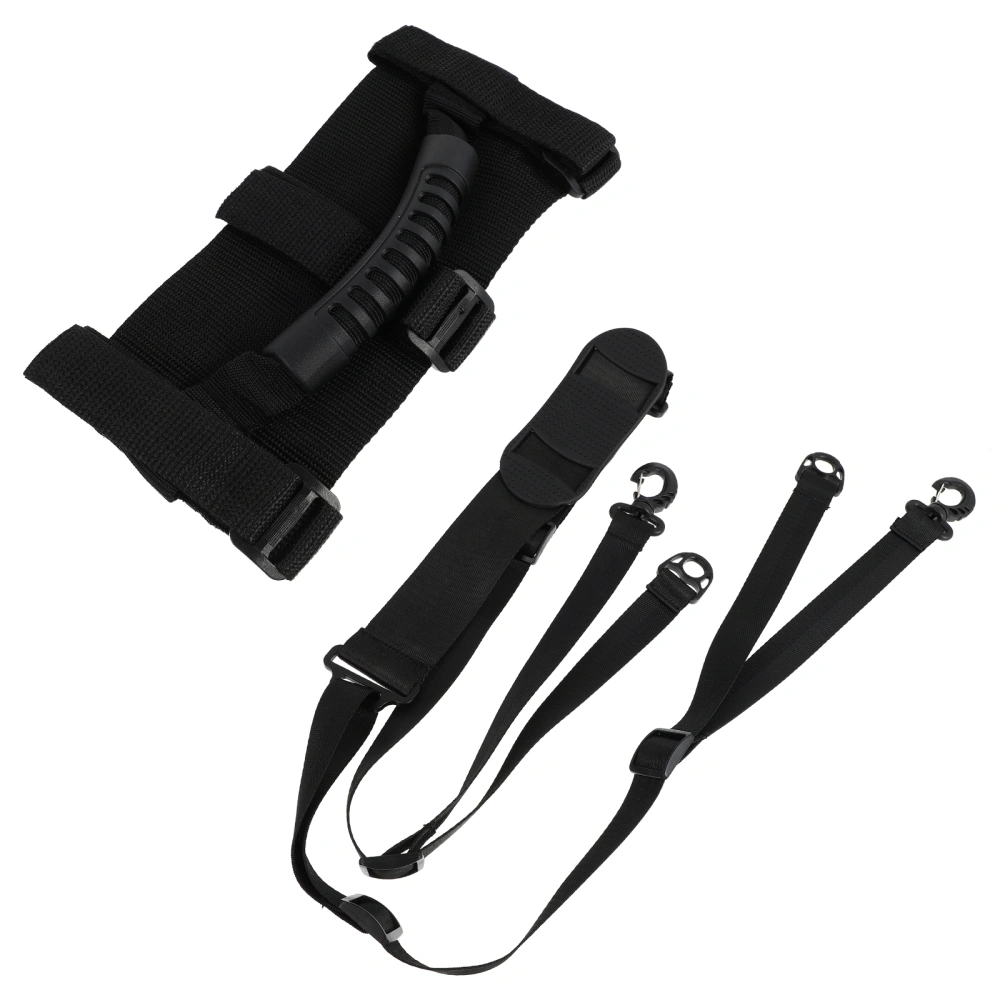 2Pcs Scooter Shoulder Straps Adjustable Scooter Carrying Straps Handles (Black)