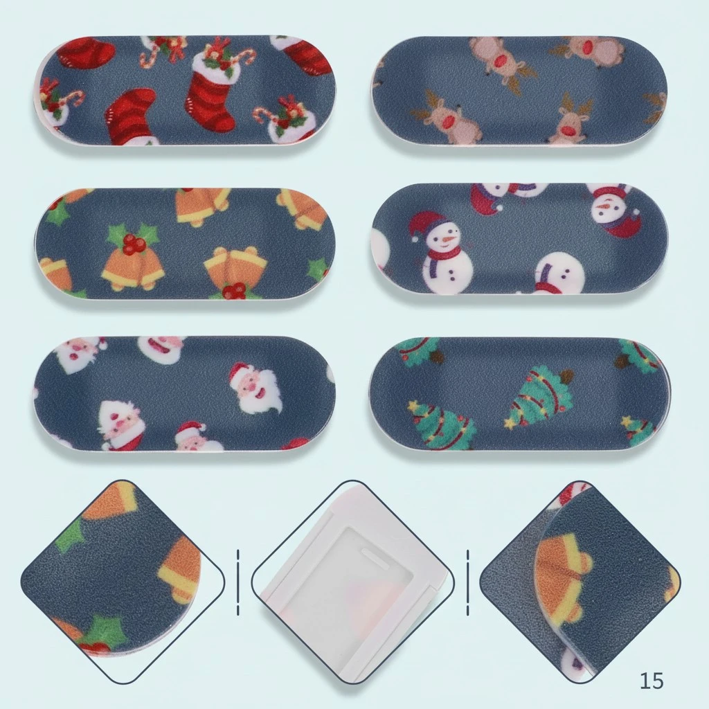 6PCS Christmas Computer Cell Phone Lens Protective Caps Camera Covers Caps Hoods