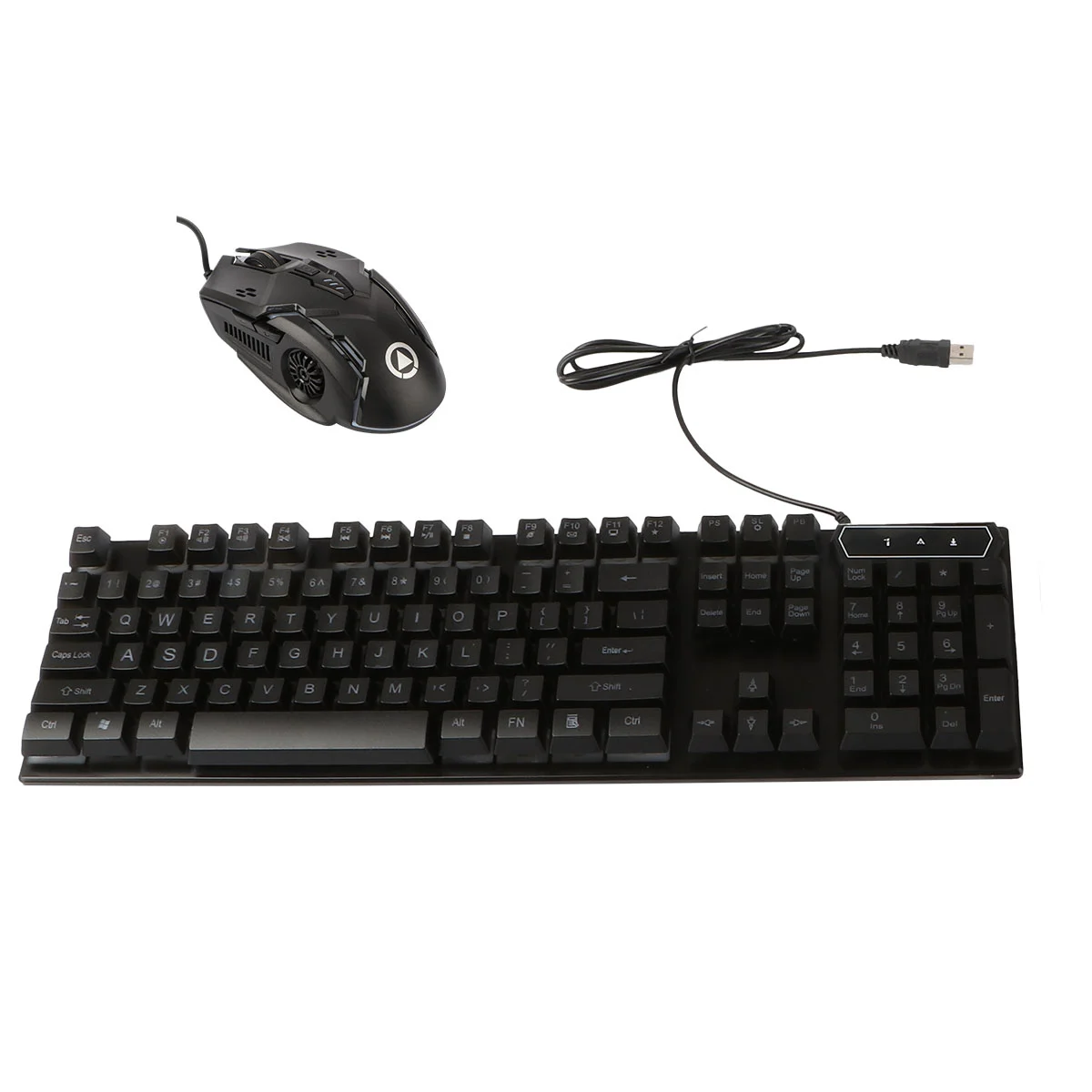 Computer Keyboard Mouse Set Wired RGB Backlight Ergonomic Keyboard Mouse