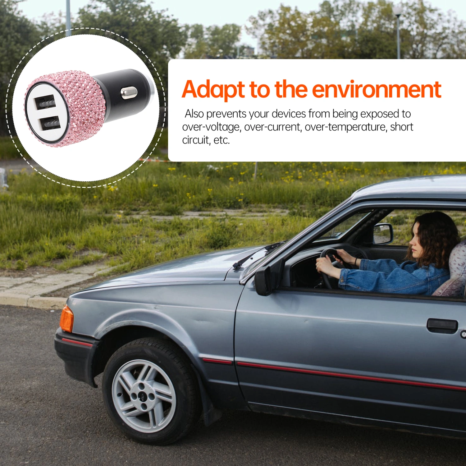 1Pc Premium Charger Car Charger Portable Car Power Supplies Car Phone Charger