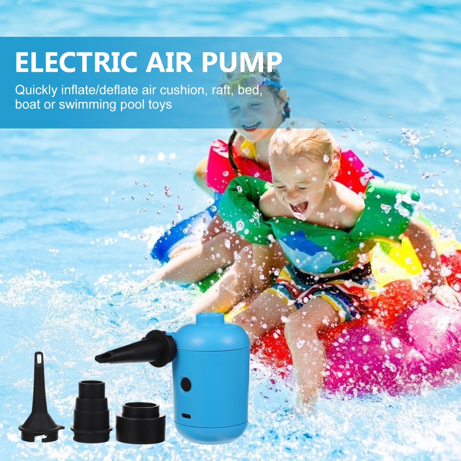 USB Electric Air Pump Multipurpose Portable Air Inflator for Inflatable Football