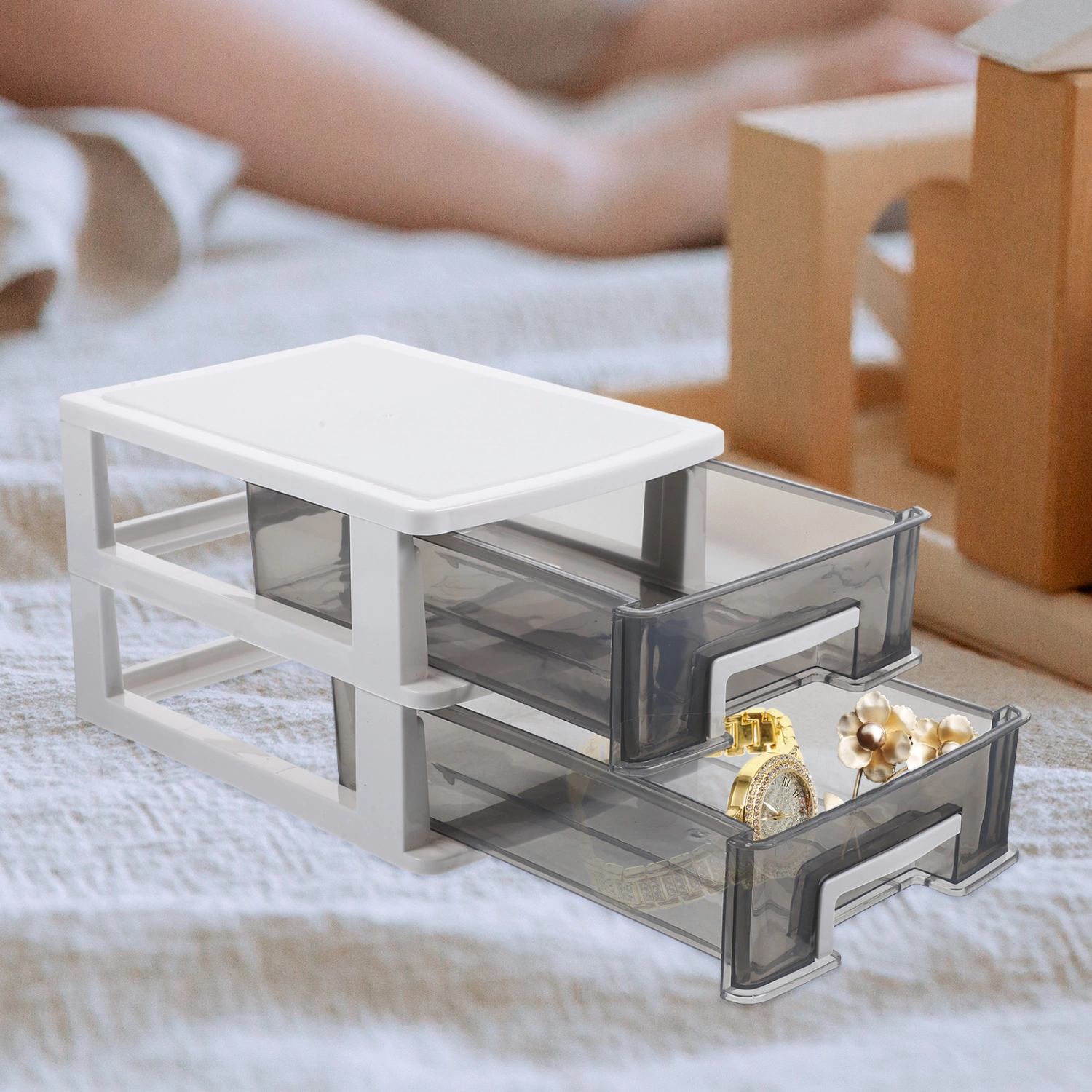 Drawers Organizer Box Cosmetic Storage Organizer Desktop Drawer Stationery Container