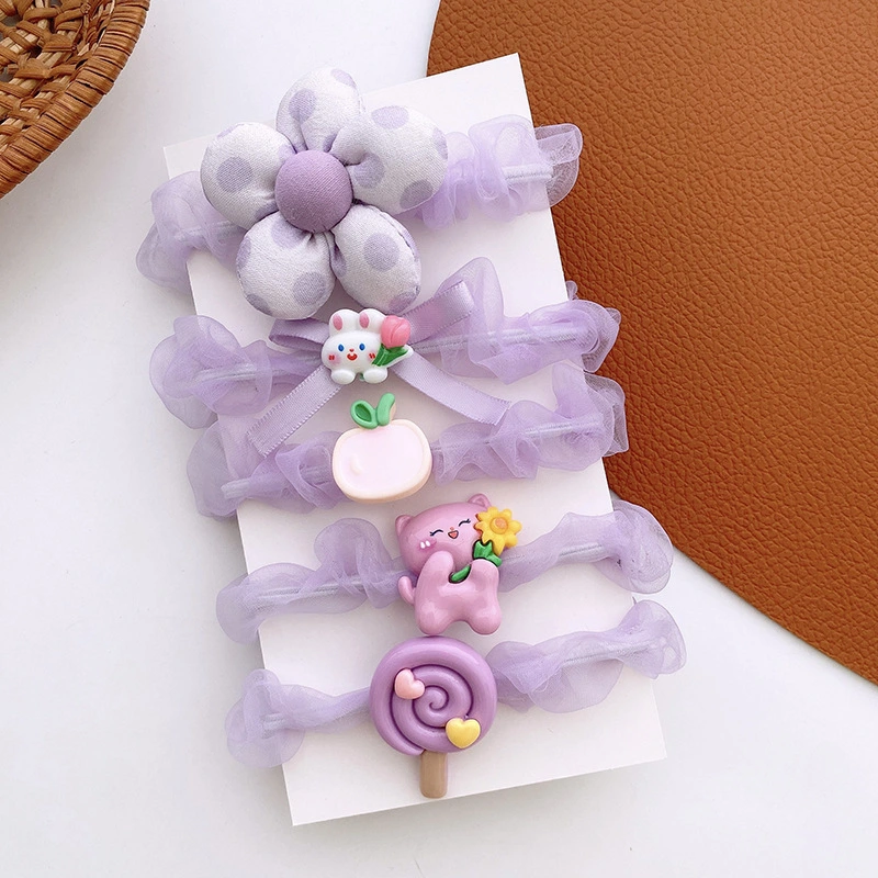 5pcs Cute Hair Scrunchies for Girls Hair Ropes Cute Girl Hair Ties Girls Toddler Hair Scrunchies