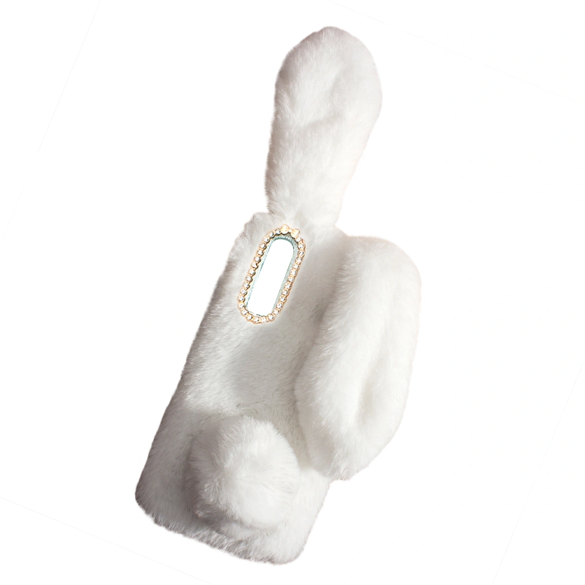Fuzzy Protective Case Bunny Ear Girly Phone Cover Compatible with Moto G8 Power Lite