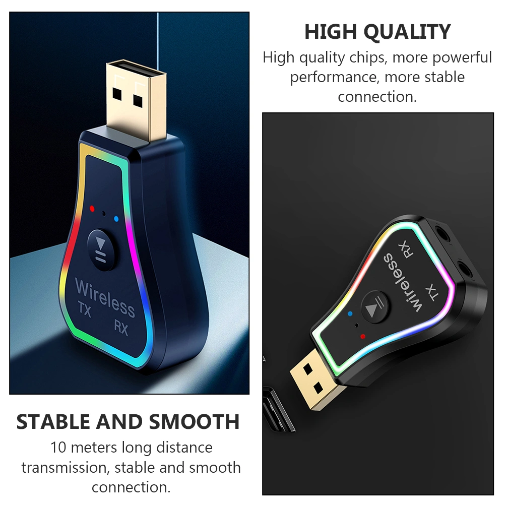 1Pc USB Receiver Adapter 5.0 Wireless Audio Adapter for Headphone TV Computer