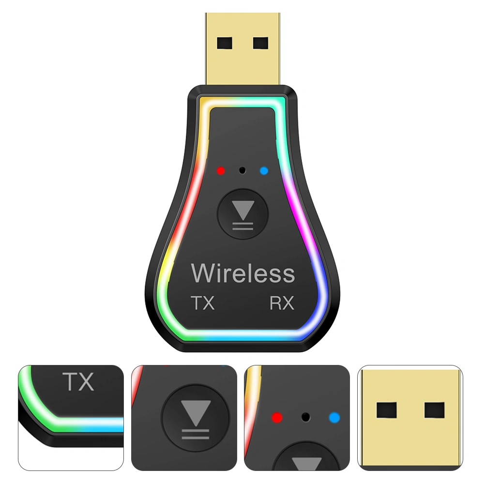 1Pc USB Receiver Adapter 5.0 Wireless Audio Adapter for Headphone TV Computer