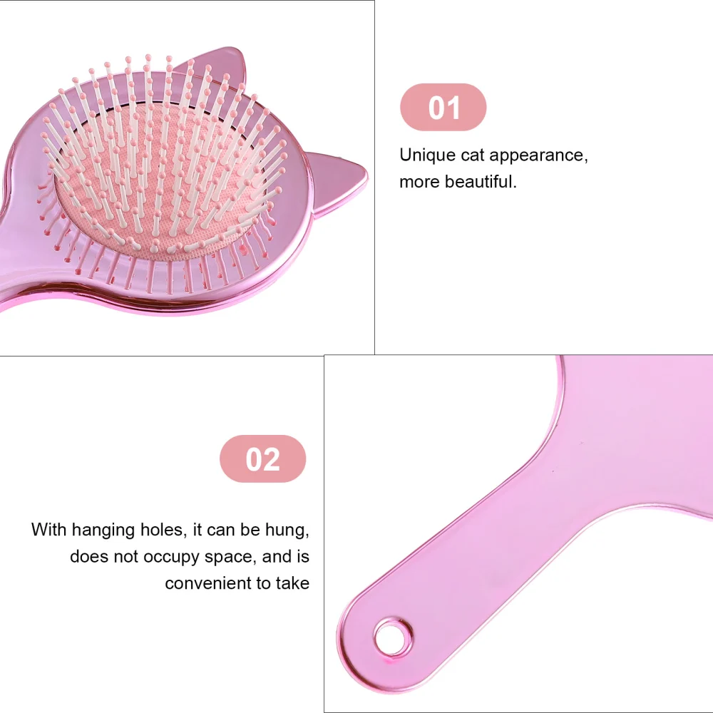 Cat Ears Detangler Hair Brush Scalp Massage Comb Portable Air Cushion Comb