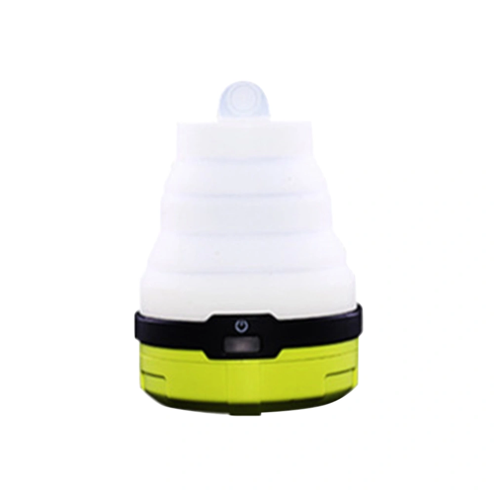 LED Rechargeable Folding Silicone Camping Light Mini Colorful Atmosphere Lamp Telescopic Camping Tent Lamp(White)