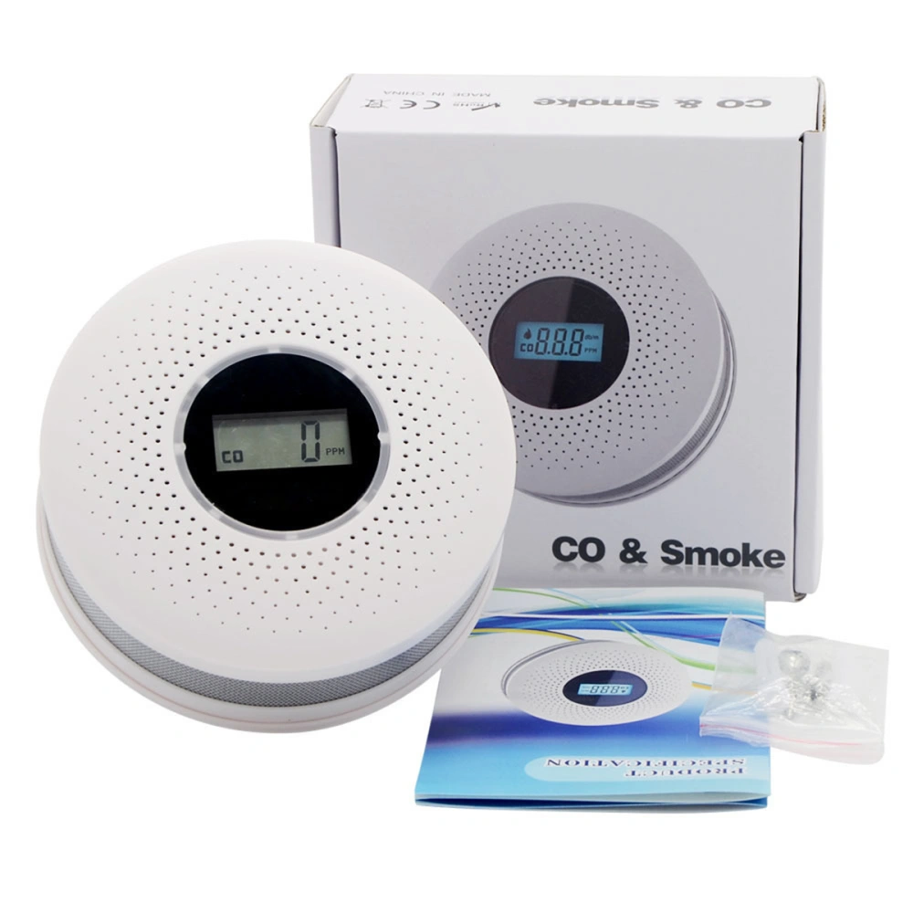 Universal CO Smoke Detector Fire Alarm Carbon Monoxide Sensor For Kitchen Restaurant Hotel Home Security