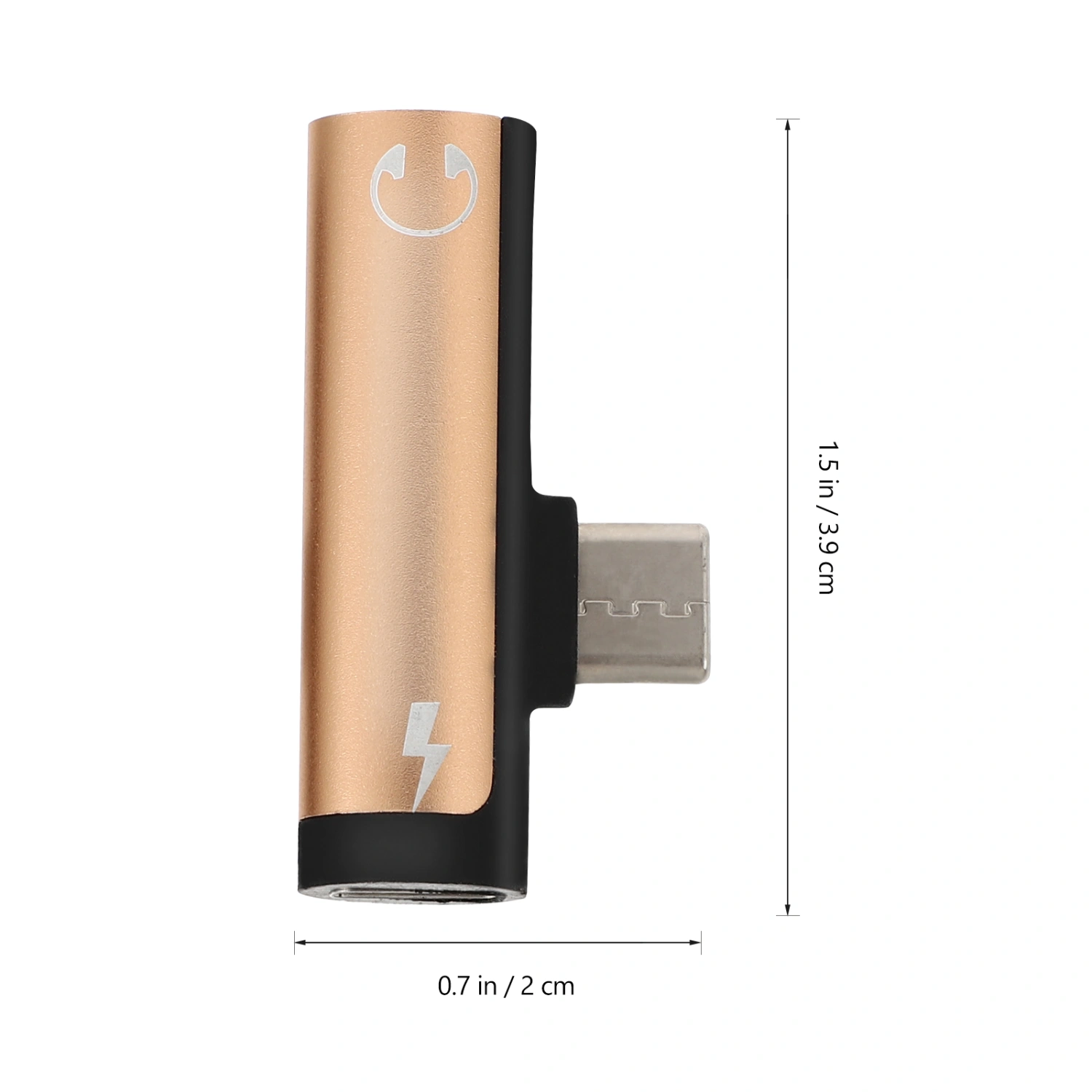 2pcs Headphone Adapter 2-in-1 Type C to 3.5mm Audio Adapter and Fast Charging