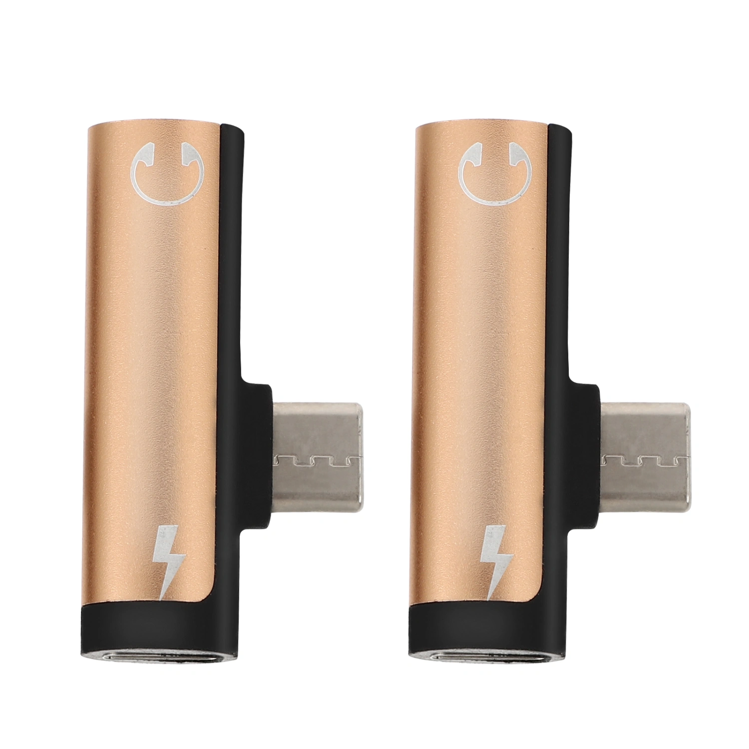 2pcs Headphone Adapter 2-in-1 Type C to 3.5mm Audio Adapter and Fast Charging
