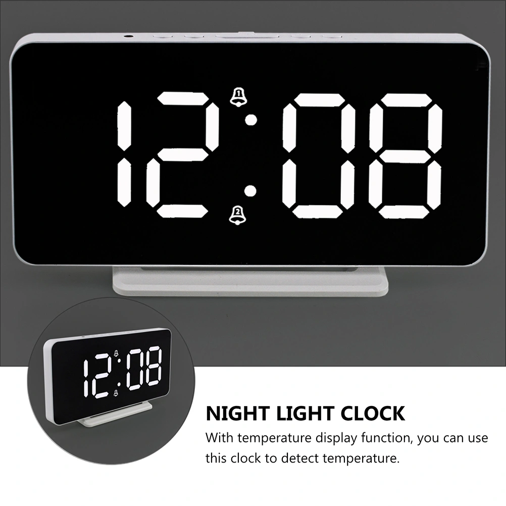Creative Digital Alarm Clock Temperature LED Number Time Clock Home Decoration