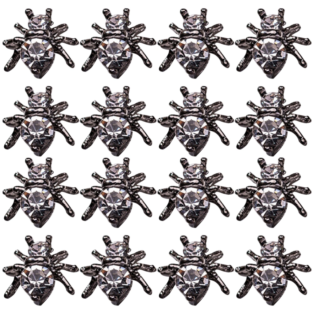 20pcs Spider Nail Charms Nail Decor 3D Nail Art Charms Personalized Nail Decoration