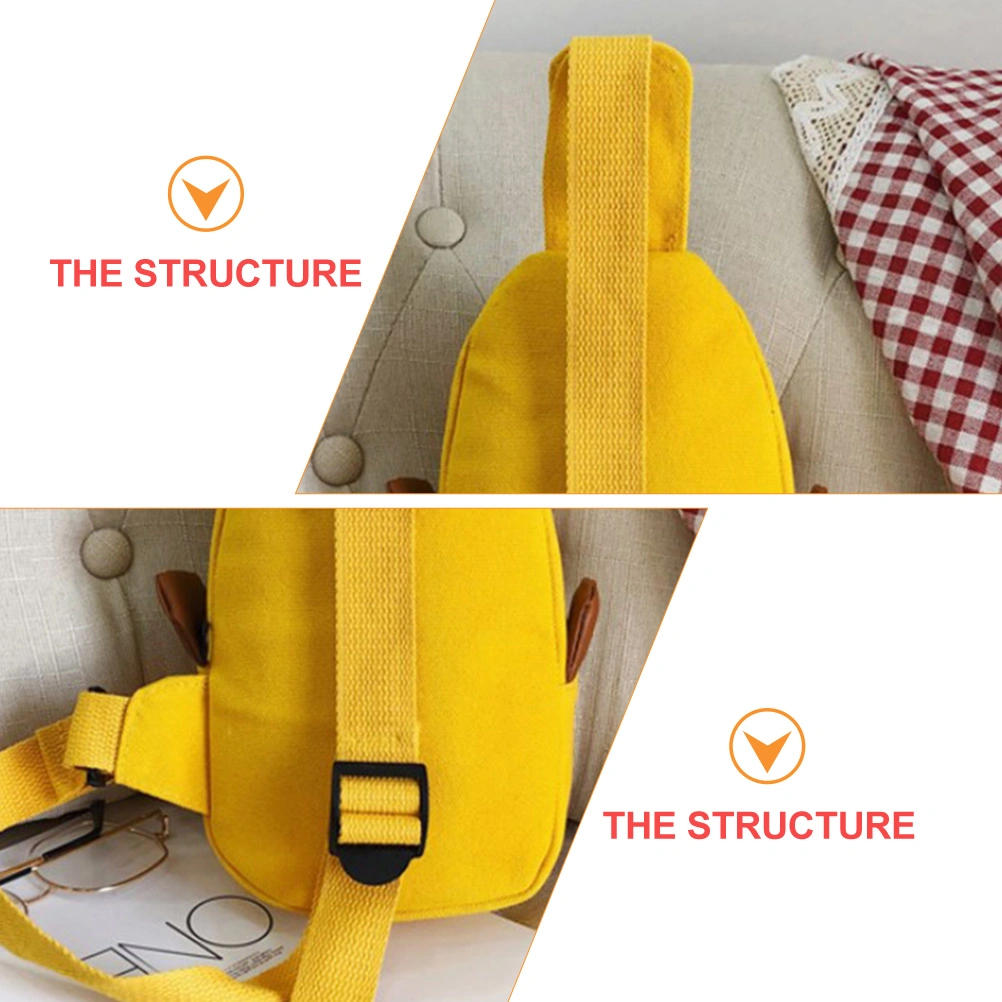 1 Pc Children's Lovely Little Duck Canvas Versatile Messenger Bag For Storage