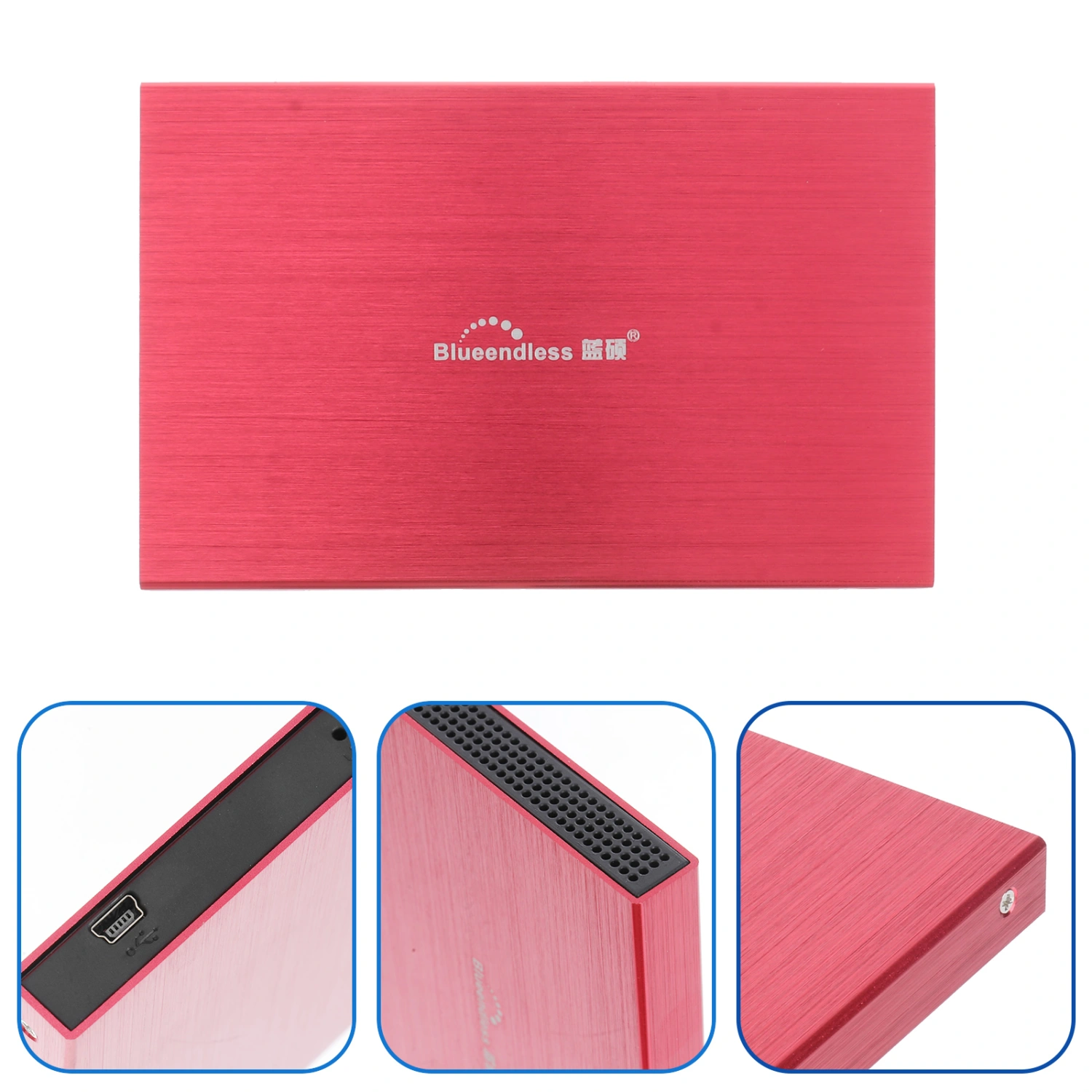 80GB USB2.0 2.5 Inch Portable External Hard Drive Storage Desktop Backup Hard Disk (Red)