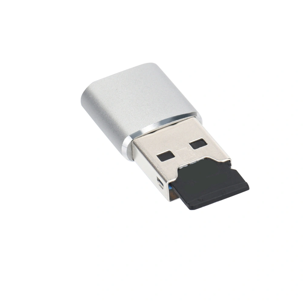 Mini Reader USB 3.0 SuperSpeed USB 5 Gpbs Micro SD Memory Reader Adapter (Silver)