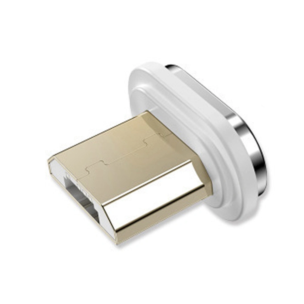 2pcsMagnetic Charging Head Quick Charger Connectors Compatible for Android Cellphones Silver and White